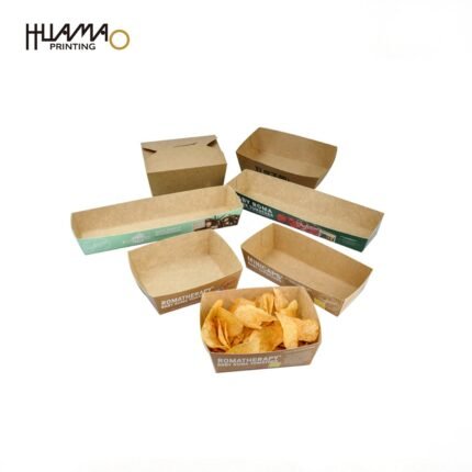 Custom Printed Kraft Paper Takeout Food Packaging (Sample Printed Price $6.25)