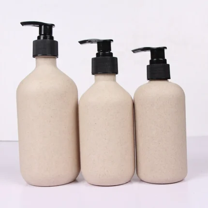Wheat Straw Pulp Biodegradable Lotion Pump Bottle (100ml 300ml 400ml 500ml)